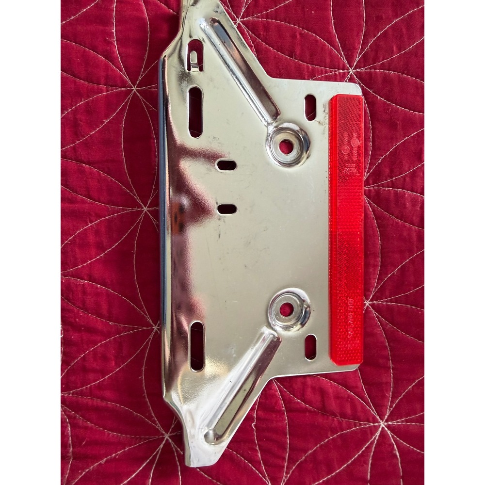 Harley Touring License Plate Bracket Mount Red Reflector 53375-97a